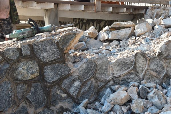 Retaining Wall Demolition in Arlington Heights